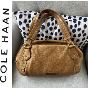 COLE HAAN Village Satchel Metallic Gold/Bronze Pebbled Leather MSRP: $350 - EUC